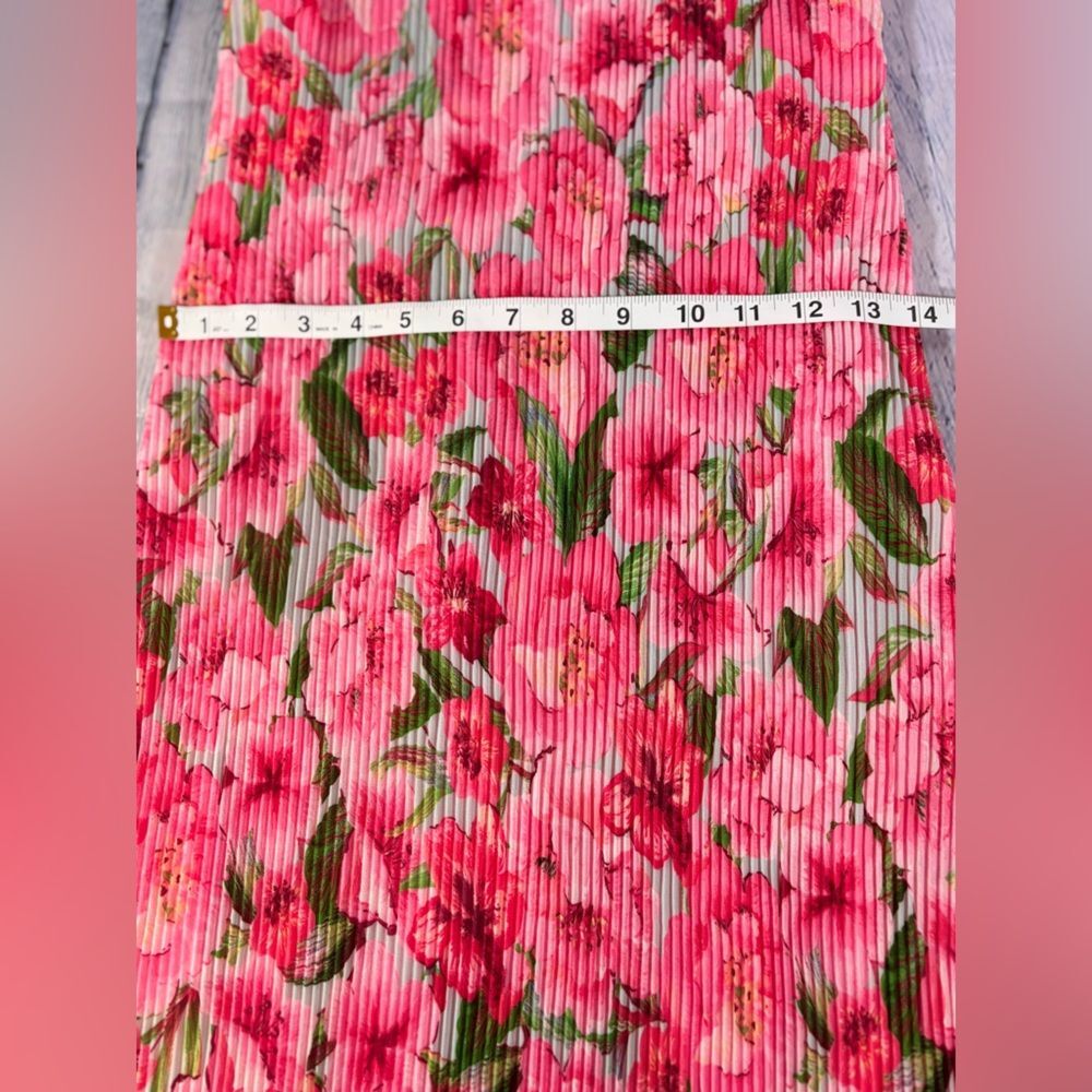 NWT Zara Pink Floral Print Cottagecore Boho Wedding Party Midi Halter Dress XS - Picture 13 of 15